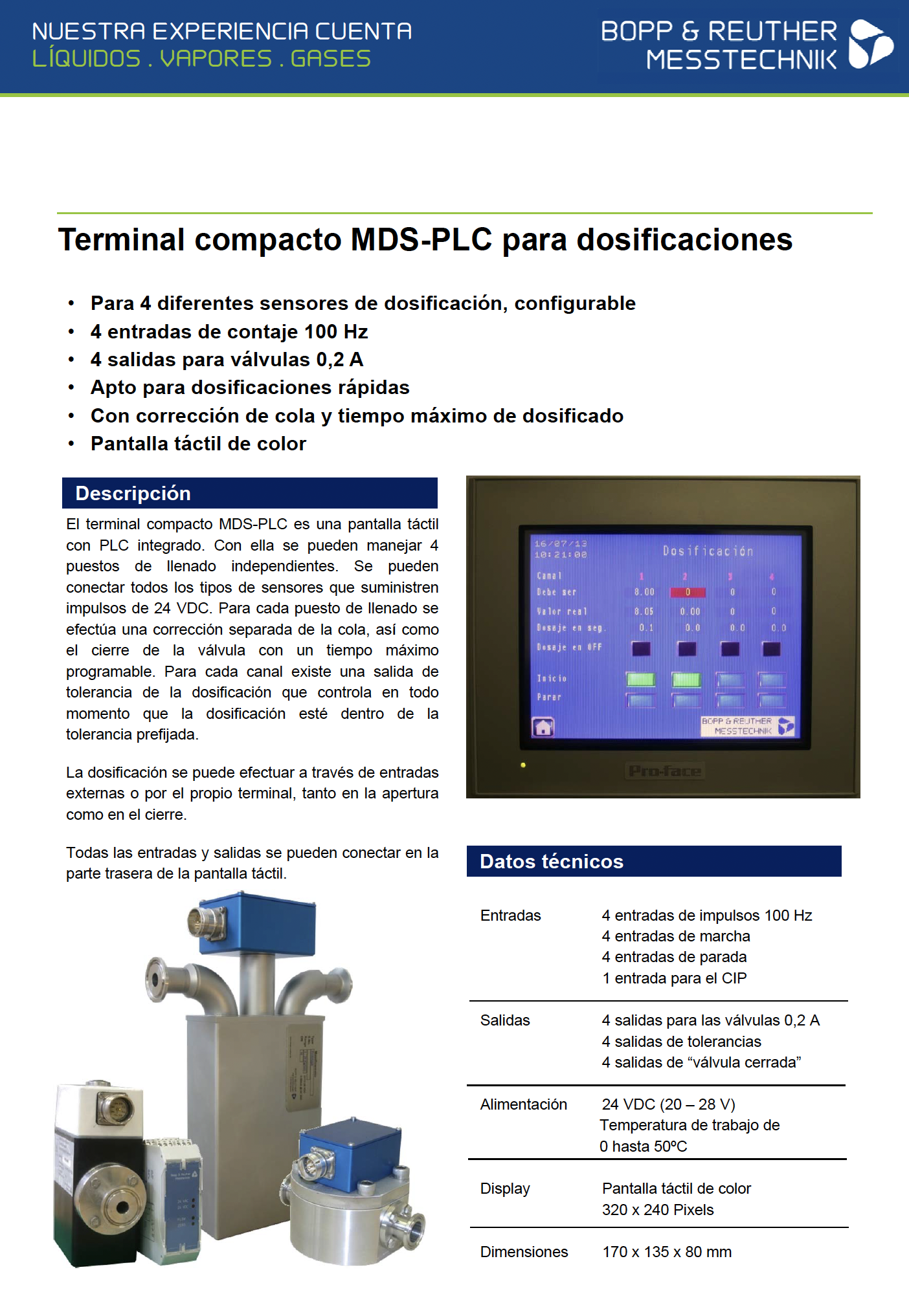 Terminal compacto MDS-PLC para dosificaciones de Bopp&Reuther